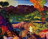 George Bellows Canvas Paintings - Romance of Autumn